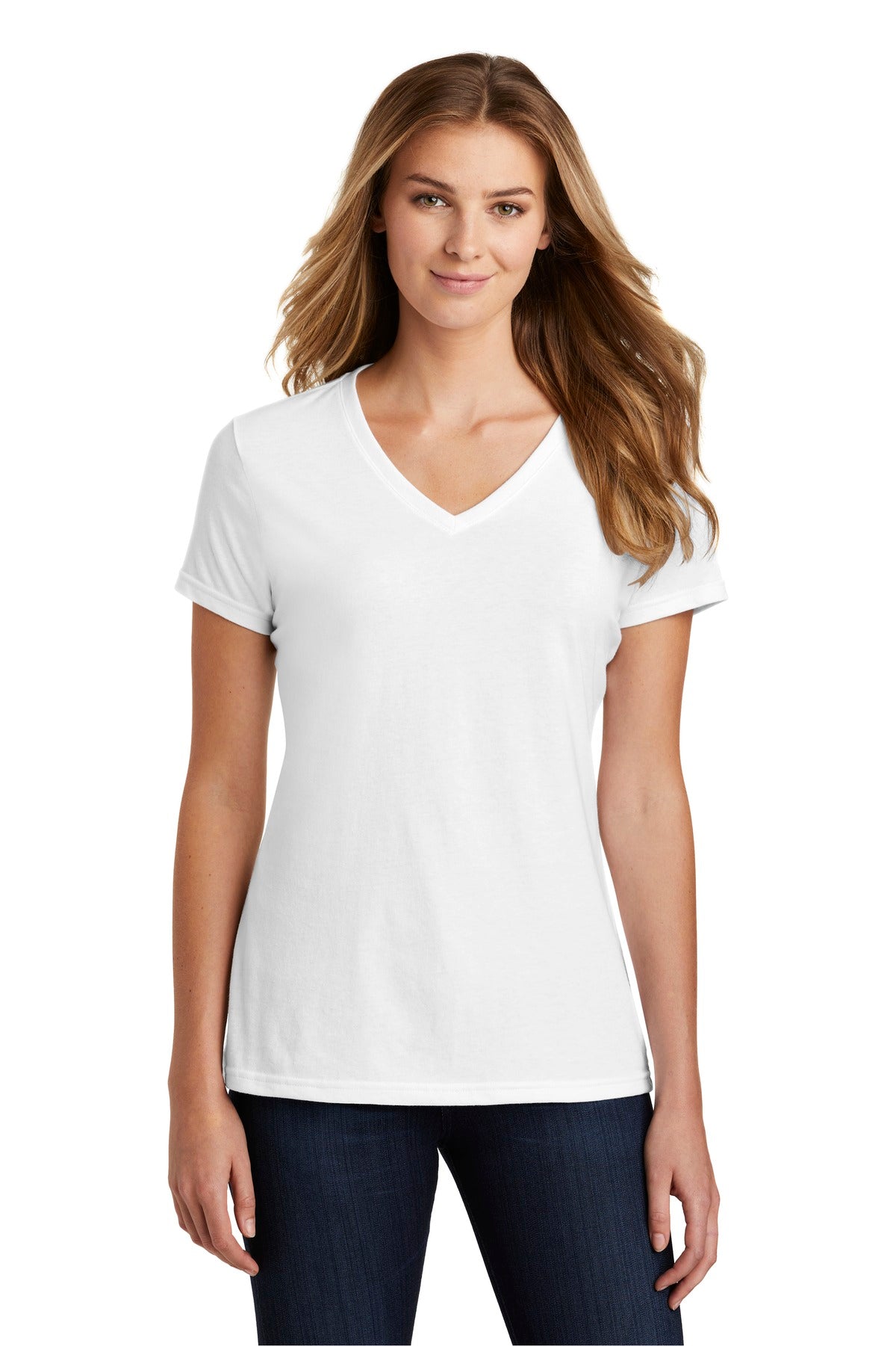 Port & Company  Women's Fan Favorite  Blend V-Neck Tee. LPC455V