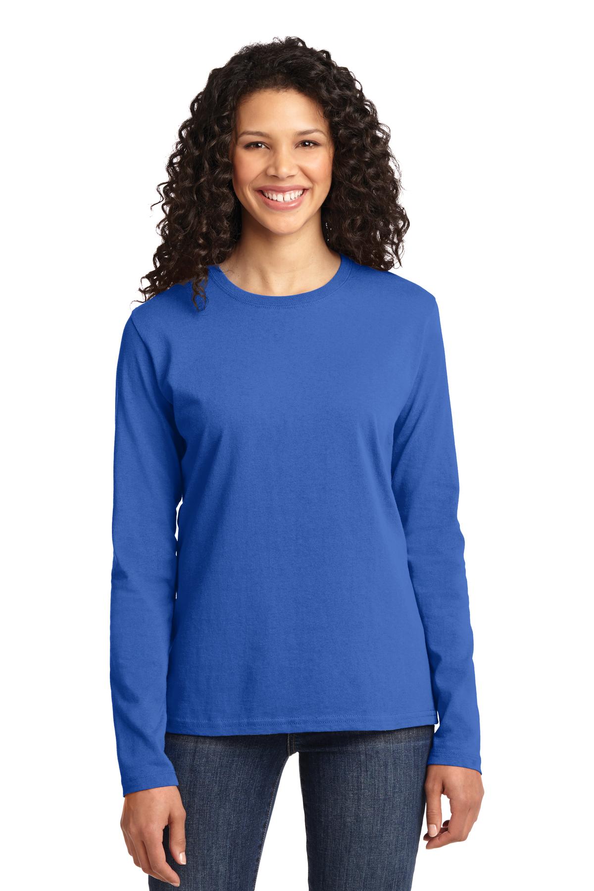Port & Company Women's Long Sleeve Core Cotton Tee. LPC54LS
