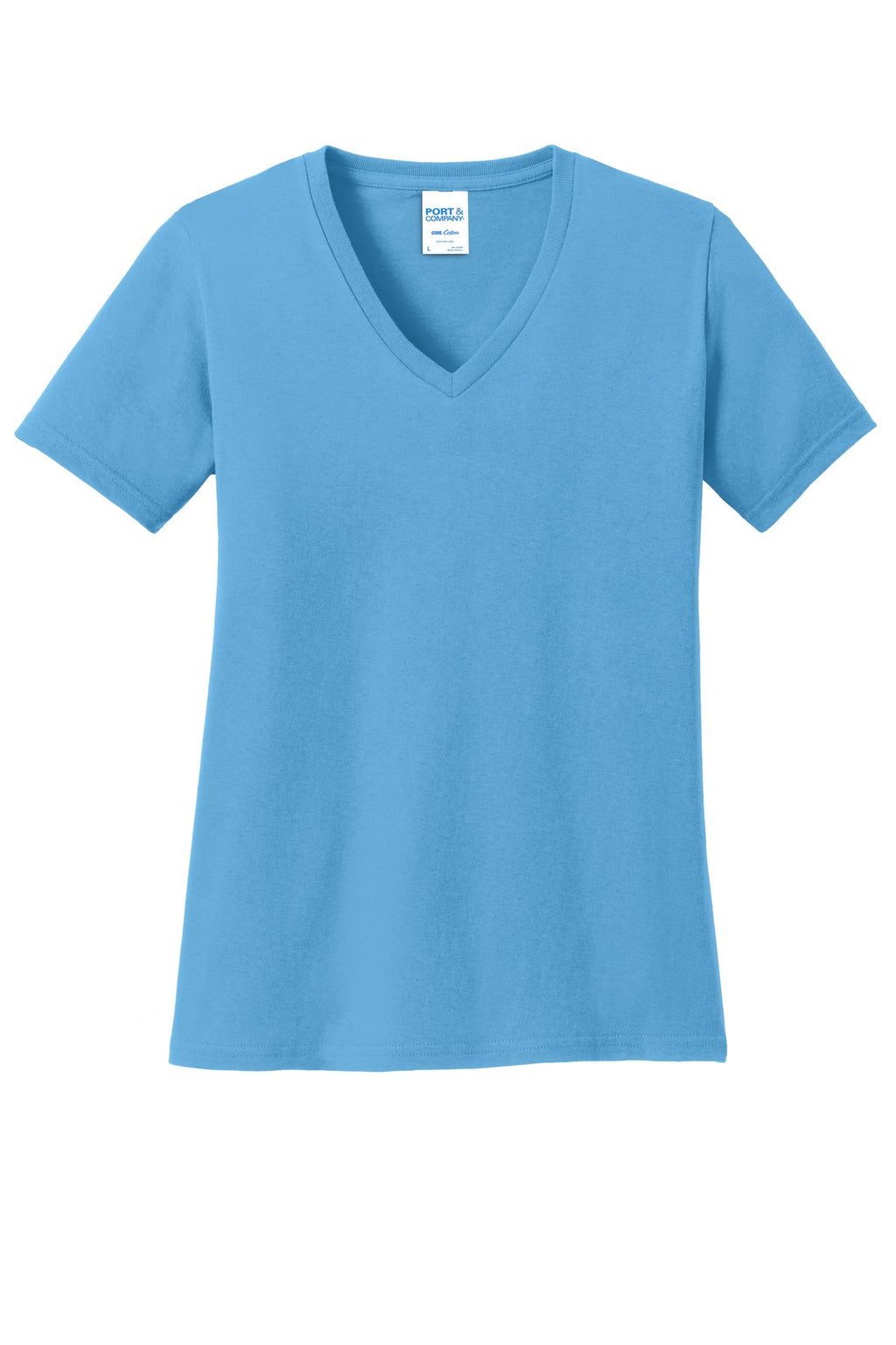 Port & Company Women's Core Cotton V-Neck Tee. LPC54V