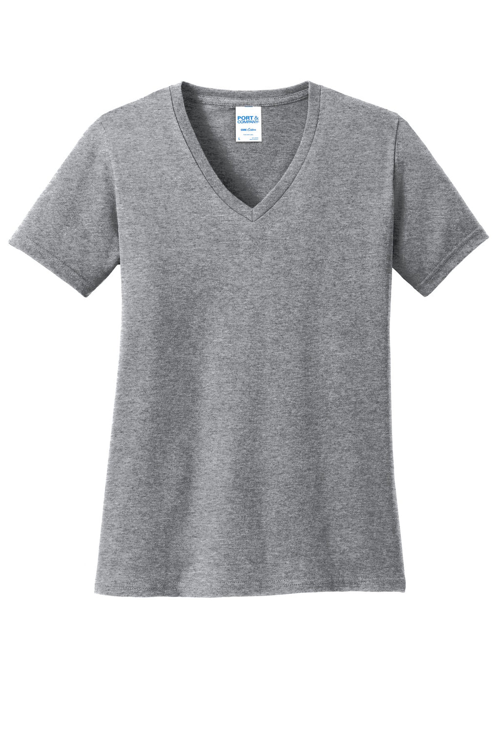 Port & Company Women's Core Cotton V-Neck Tee. LPC54V