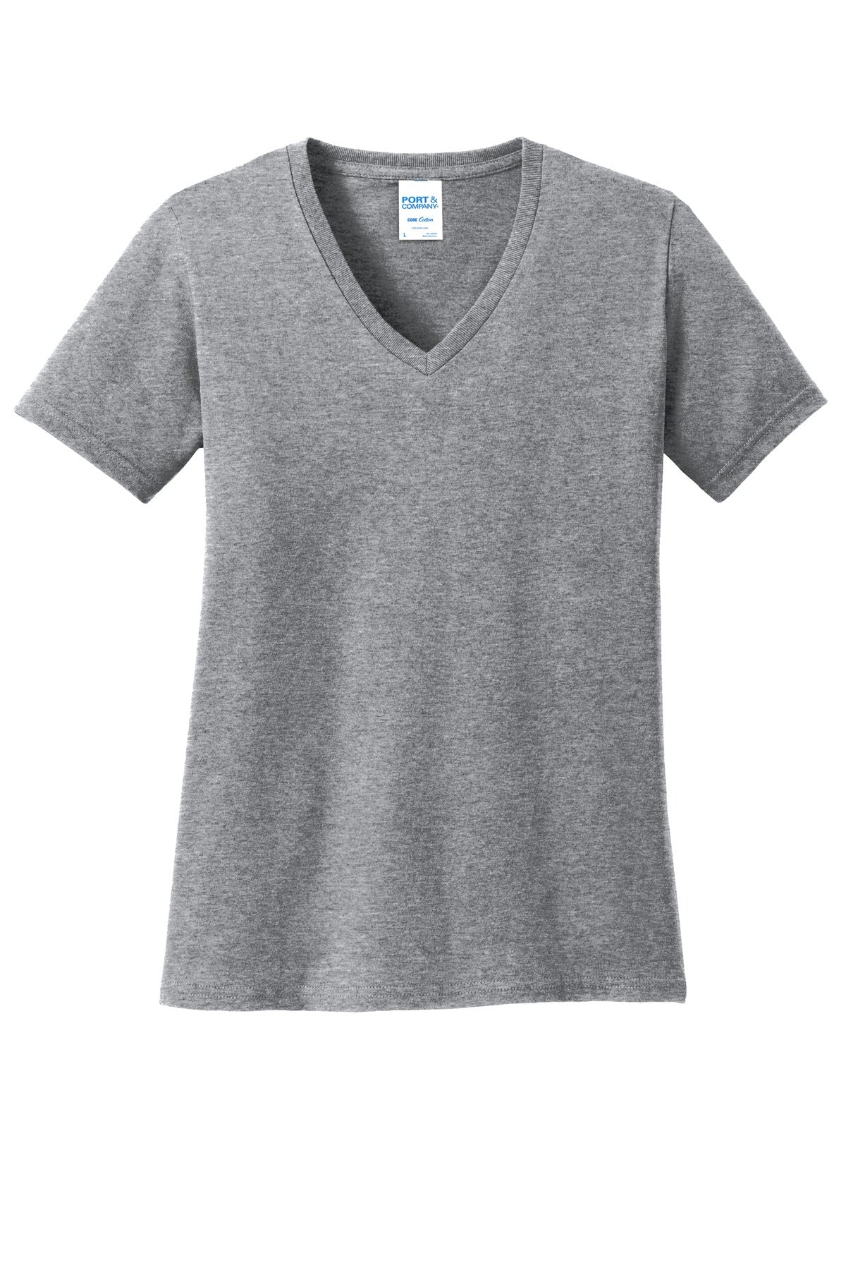 Port & Company Women's Core Cotton V-Neck Tee. LPC54V