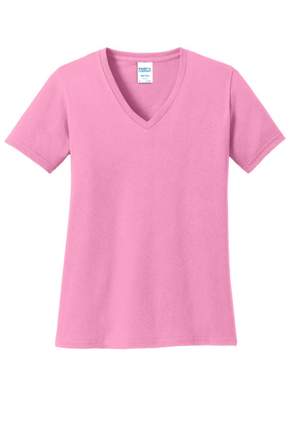 Port & Company Women's Core Cotton V-Neck Tee. LPC54V