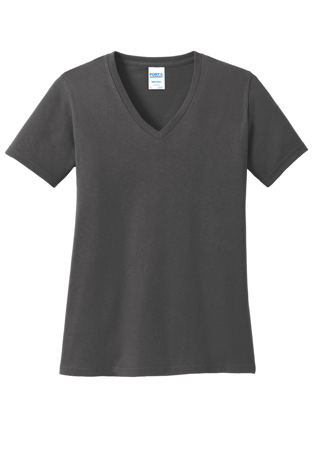 Port & Company Women's Core Cotton V-Neck Tee. LPC54V