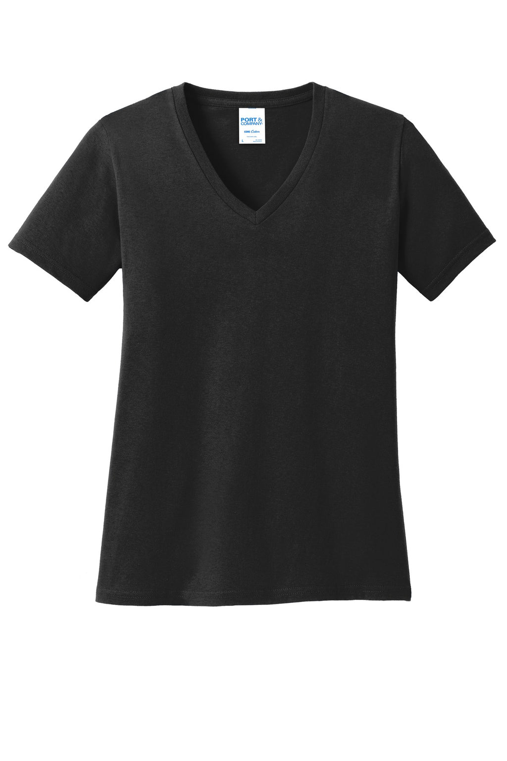 Port & Company Women's Core Cotton V-Neck Tee. LPC54V