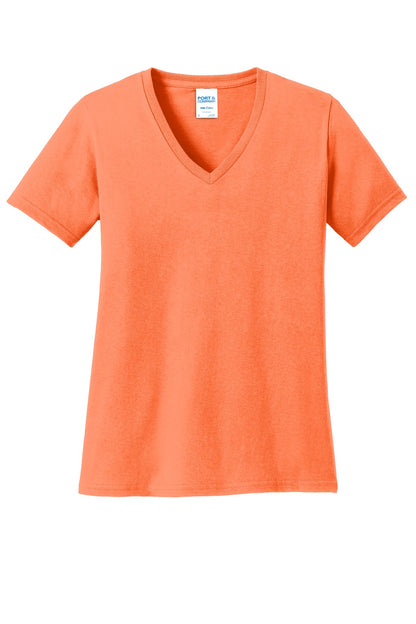 Port & Company Women's Core Cotton V-Neck Tee. LPC54V