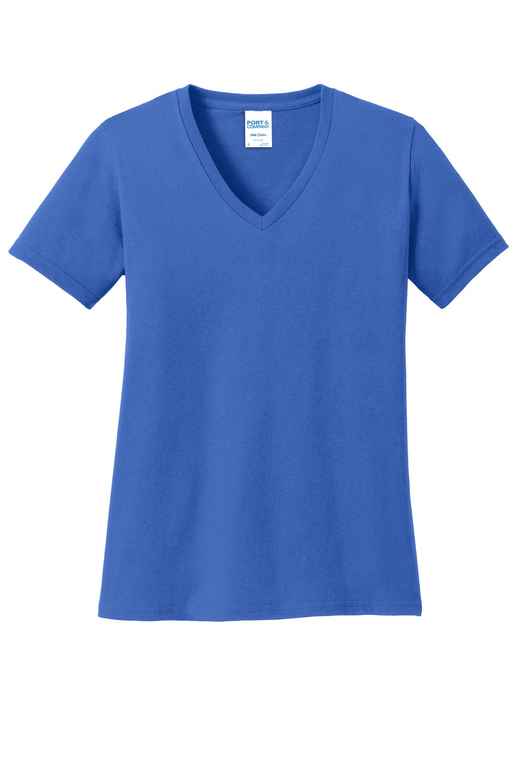 Port & Company Women's Core Cotton V-Neck Tee. LPC54V