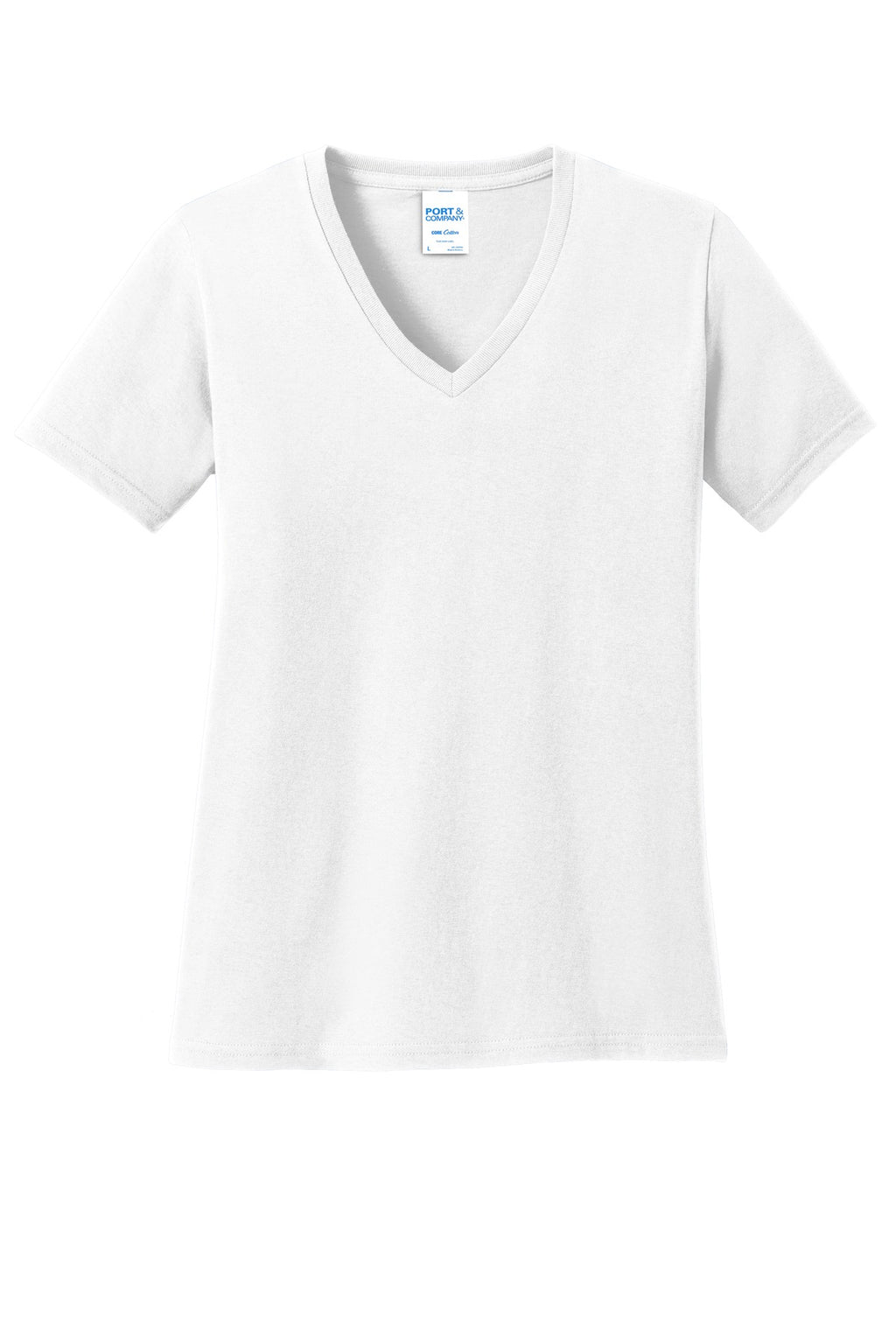 Port & Company Women's Core Cotton V-Neck Tee. LPC54V