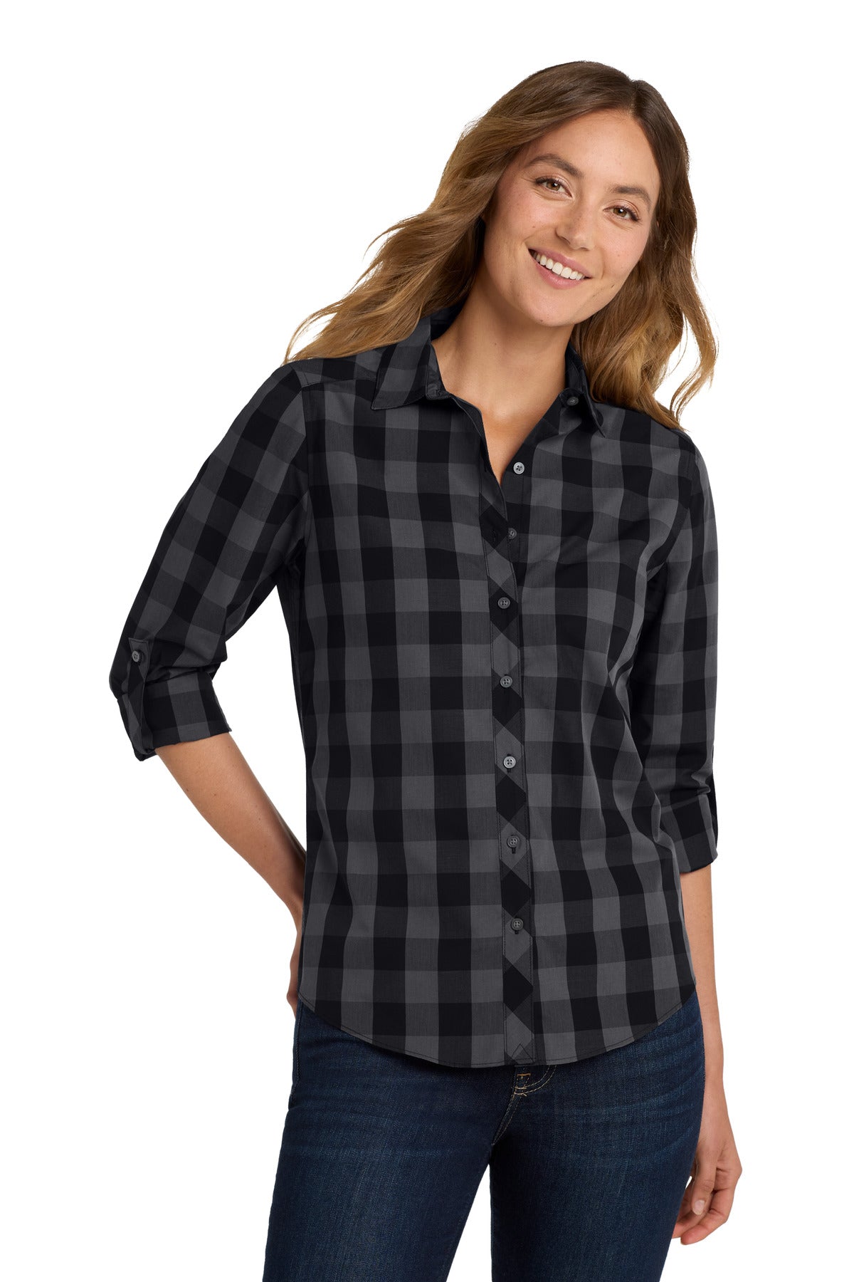 Port Authority Women's Everyday Plaid Shirt. LW670