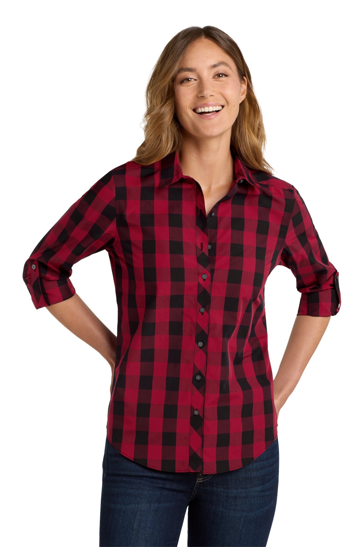 Port Authority Women's Everyday Plaid Shirt. LW670