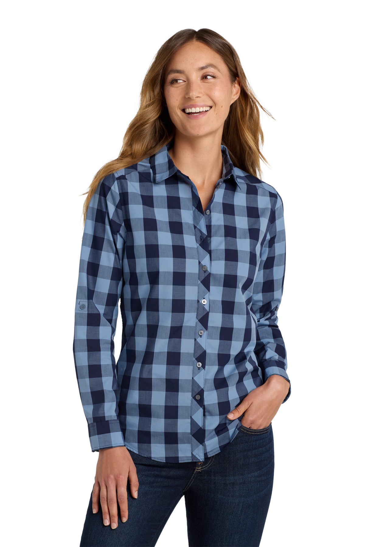 Port Authority Women's Everyday Plaid Shirt. LW670