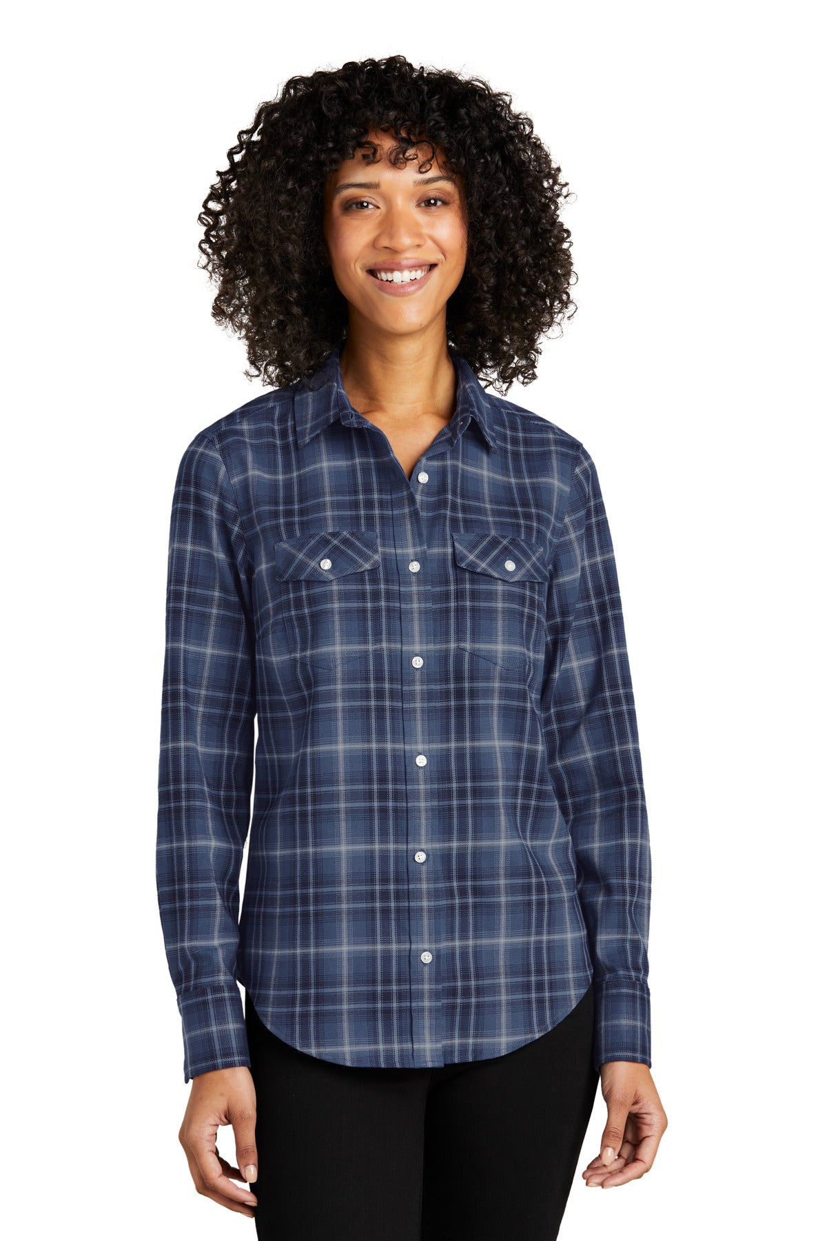 Port Authority Women's Long Sleeve Ombre Plaid Shirt LW672