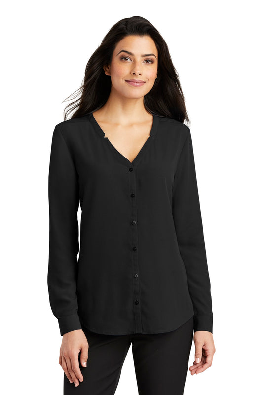 Port Authority Women's Long Sleeve Button-Front Blouse. LW700