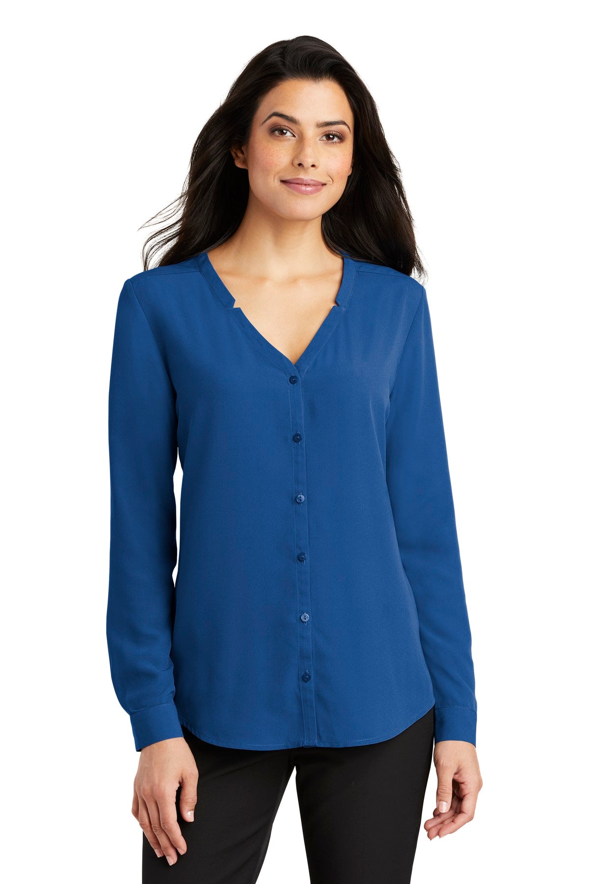 Port Authority Women's Long Sleeve Button-Front Blouse. LW700