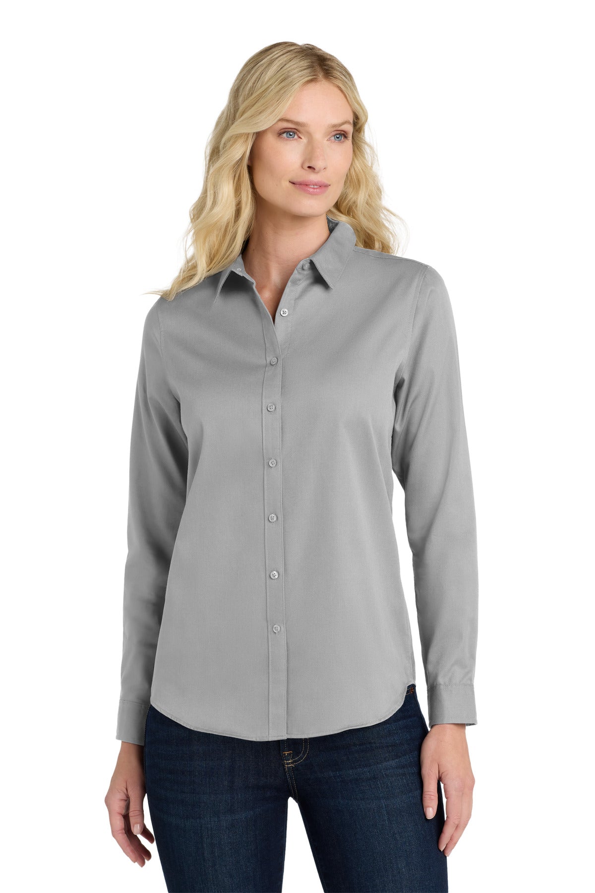 Port Authority Women's Long Sleeve SuperPro ReactTwill Shirt. LW808