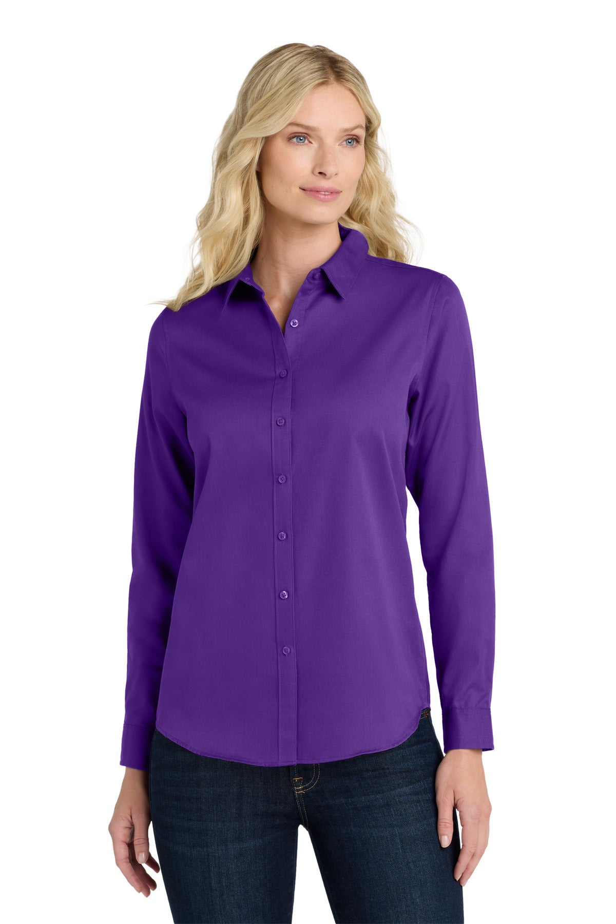 Port Authority Women's Long Sleeve SuperPro ReactTwill Shirt. LW808