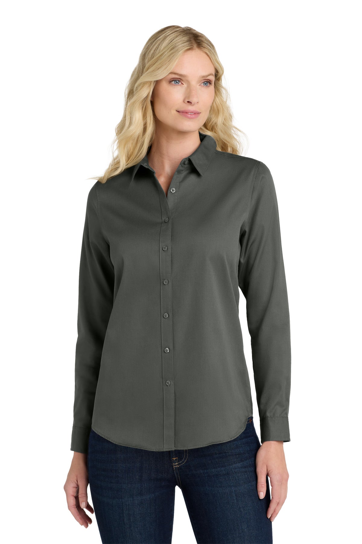 Port Authority Women's Long Sleeve SuperPro ReactTwill Shirt. LW808