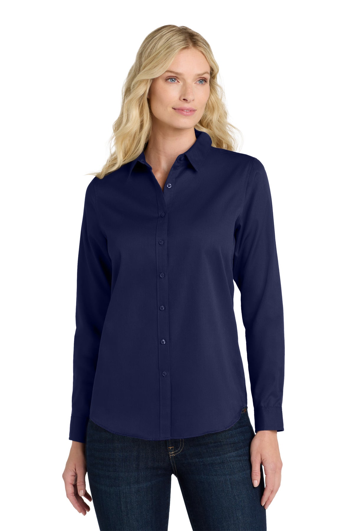 Port Authority Women's Long Sleeve SuperPro ReactTwill Shirt. LW808