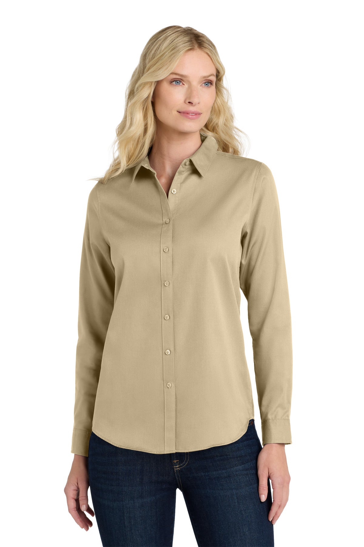 Port Authority Women's Long Sleeve SuperPro ReactTwill Shirt. LW808