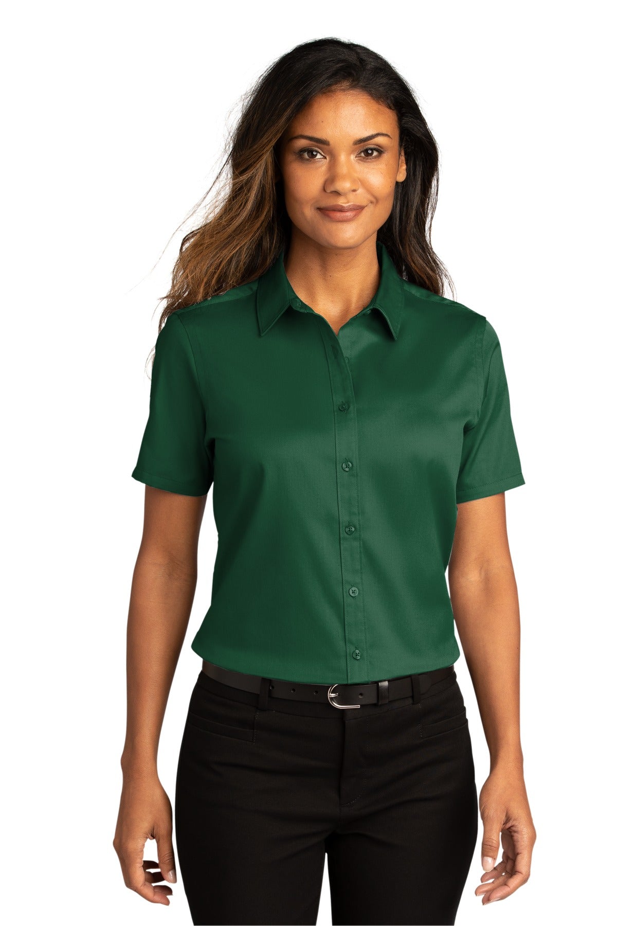 Port Authority Women's Short Sleeve SuperPro ReactTwill Shirt. LW809