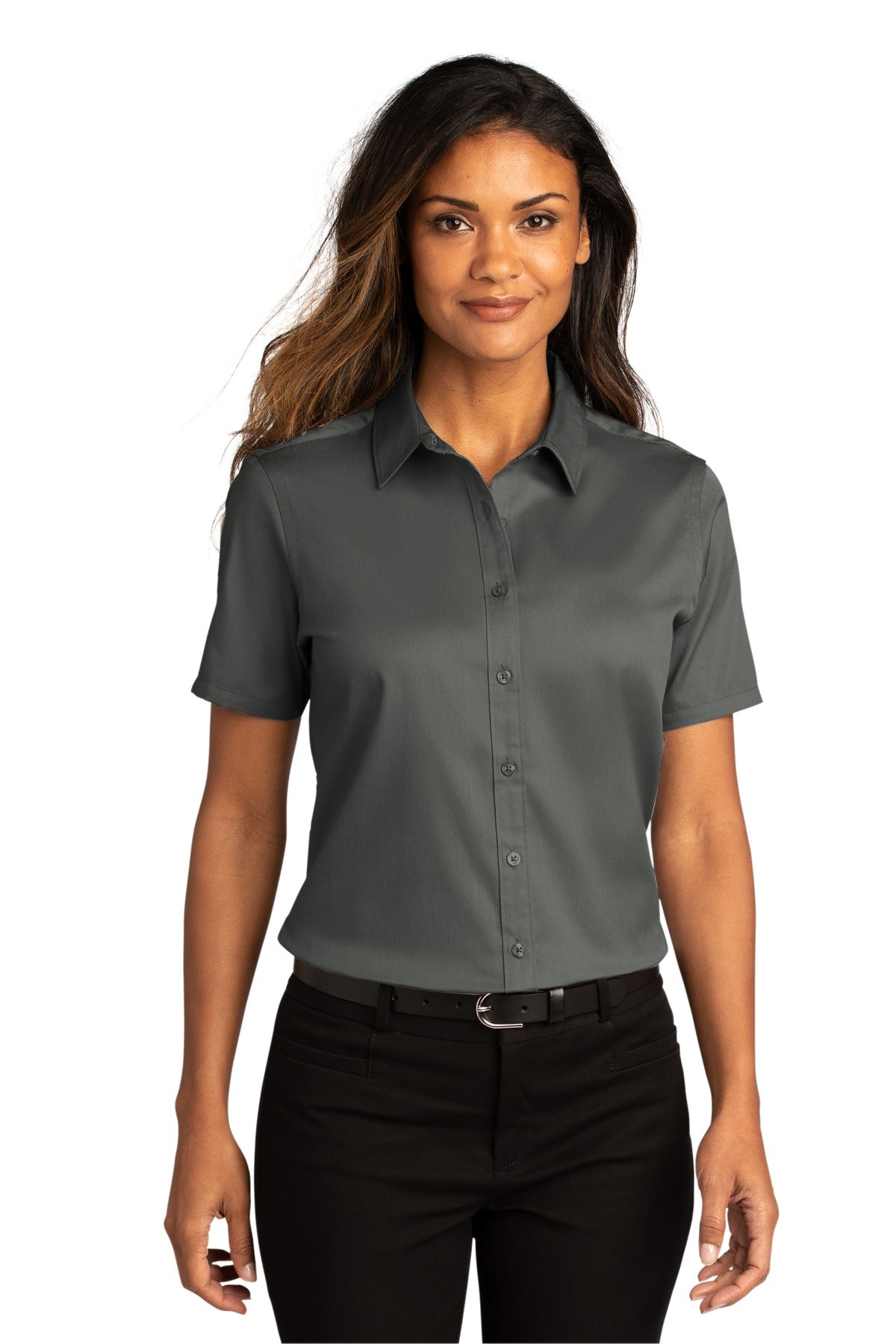 Port Authority Women's Short Sleeve SuperPro ReactTwill Shirt. LW809