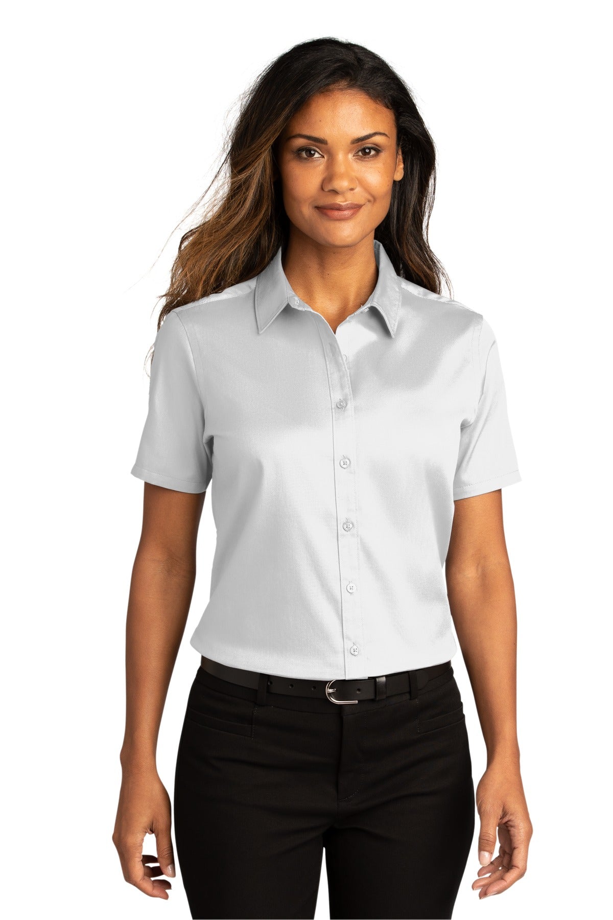 Port Authority Women's Short Sleeve SuperPro ReactTwill Shirt. LW809