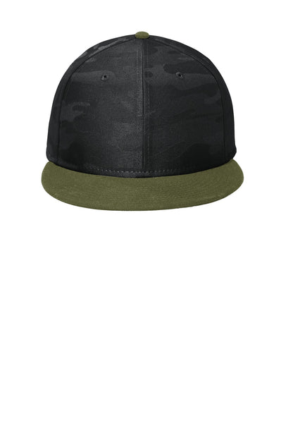 New Era  Camo Flat Bill Snapback Cap NE407