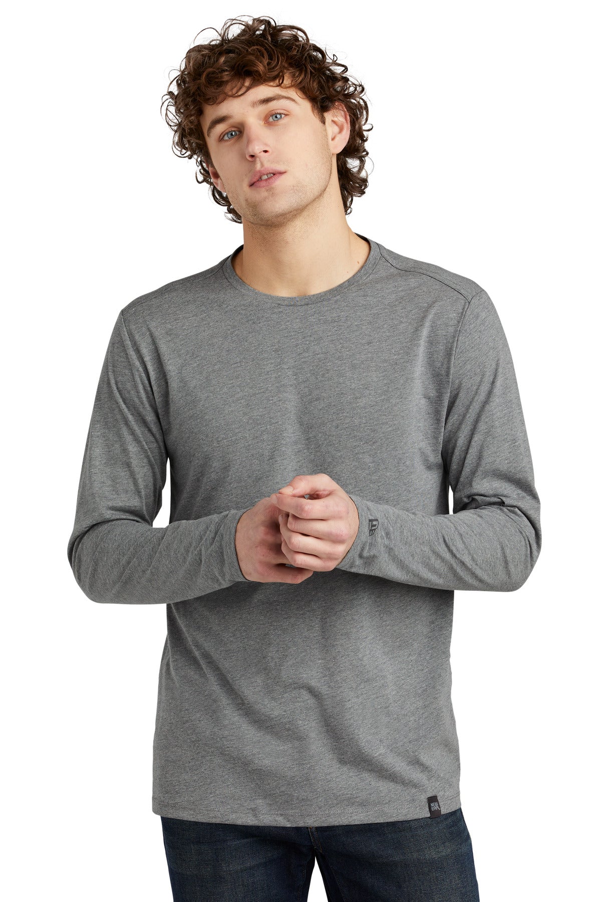 New Era  Heritage Blend Long Sleeve Crew Tee. NEA102