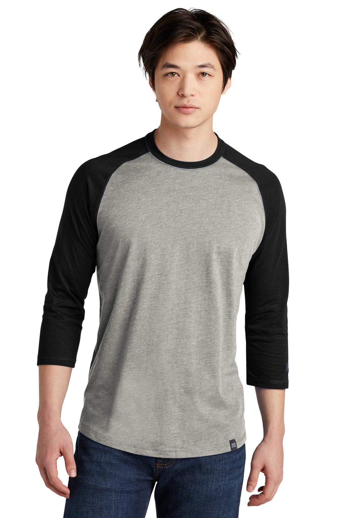 New Era  Heritage Blend 3/4-Sleeve Baseball Raglan Tee. NEA104