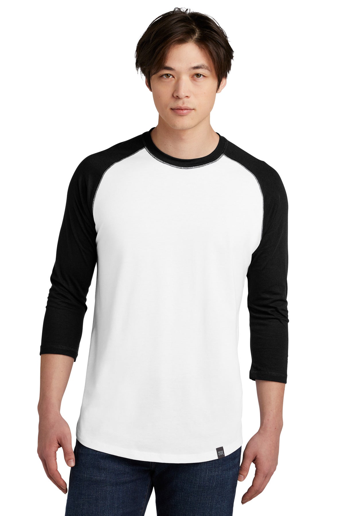 New Era  Heritage Blend 3/4-Sleeve Baseball Raglan Tee. NEA104