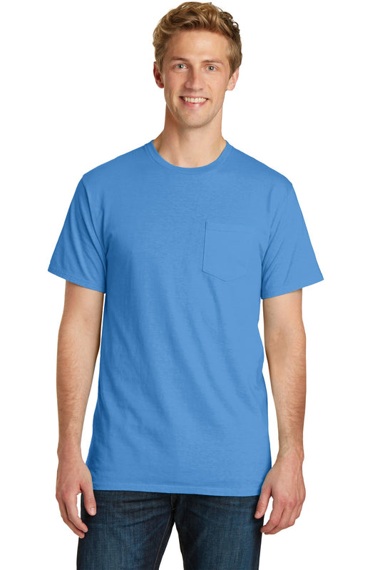 Port & Company Beach Wash Garment-Dyed Pocket Tee.  PC099P