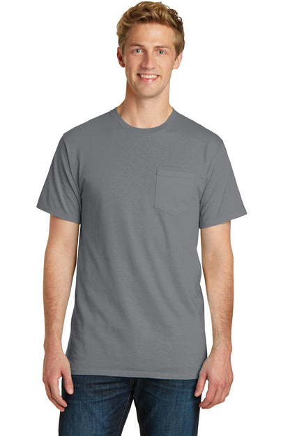 Port & Company Beach Wash Garment-Dyed Pocket Tee.  PC099P