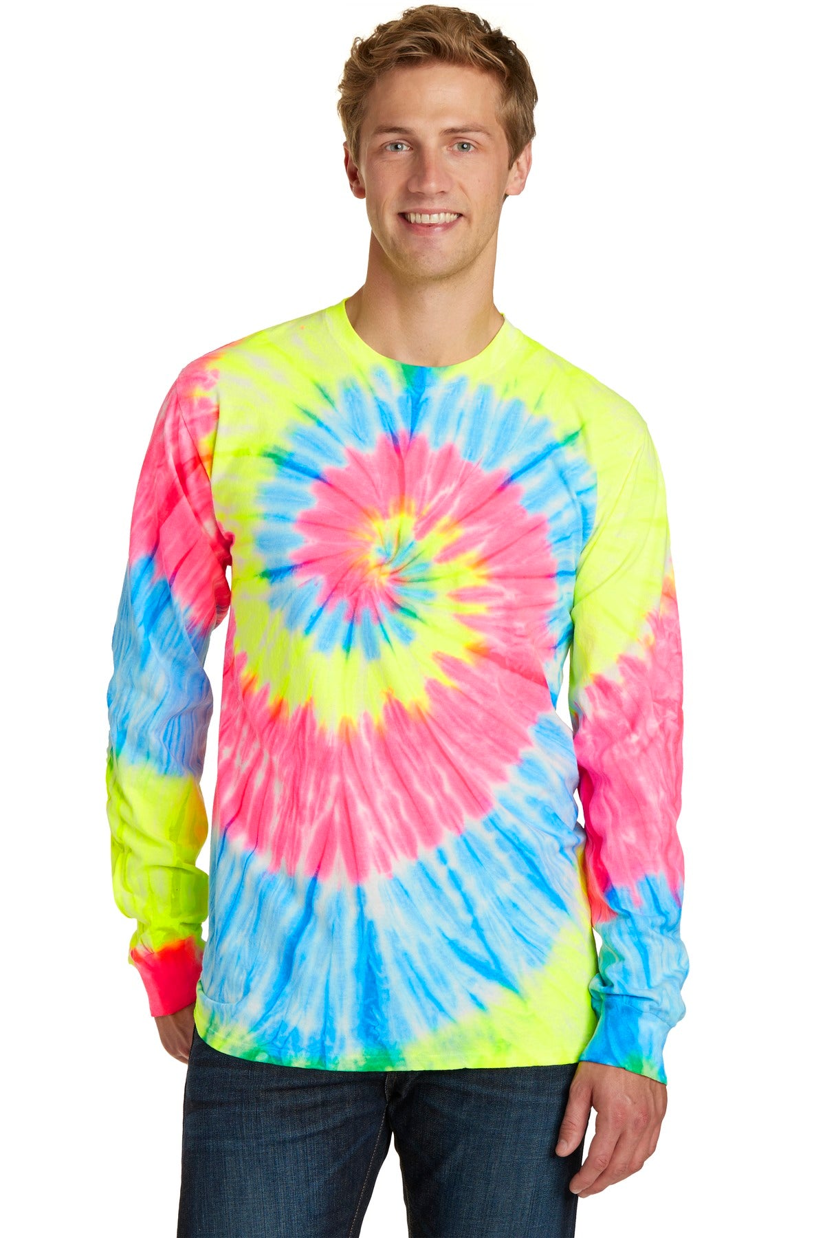 Port & Company Tie-Dye Long Sleeve Tee.  PC147LS