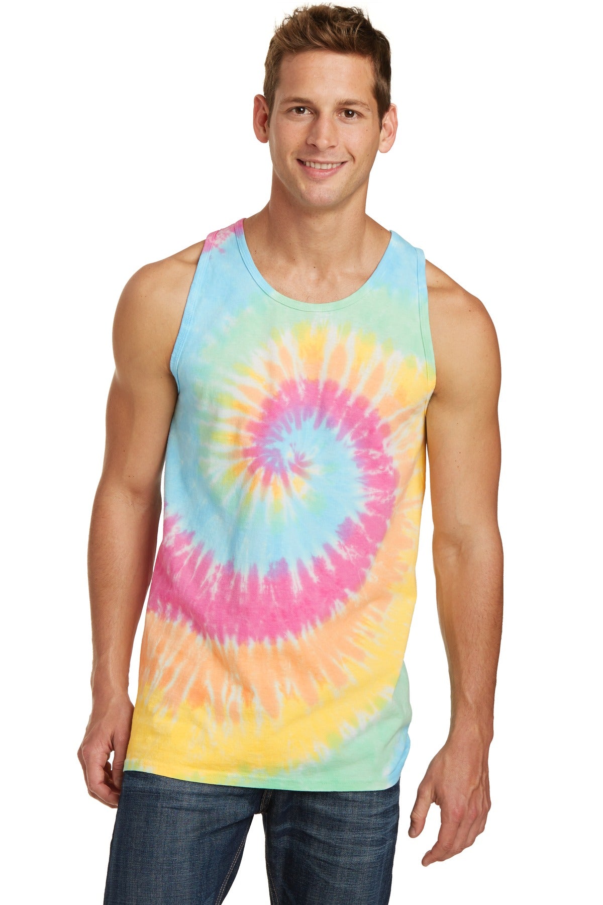 Port & Company Tie-Dye Tank Top.  PC147TT