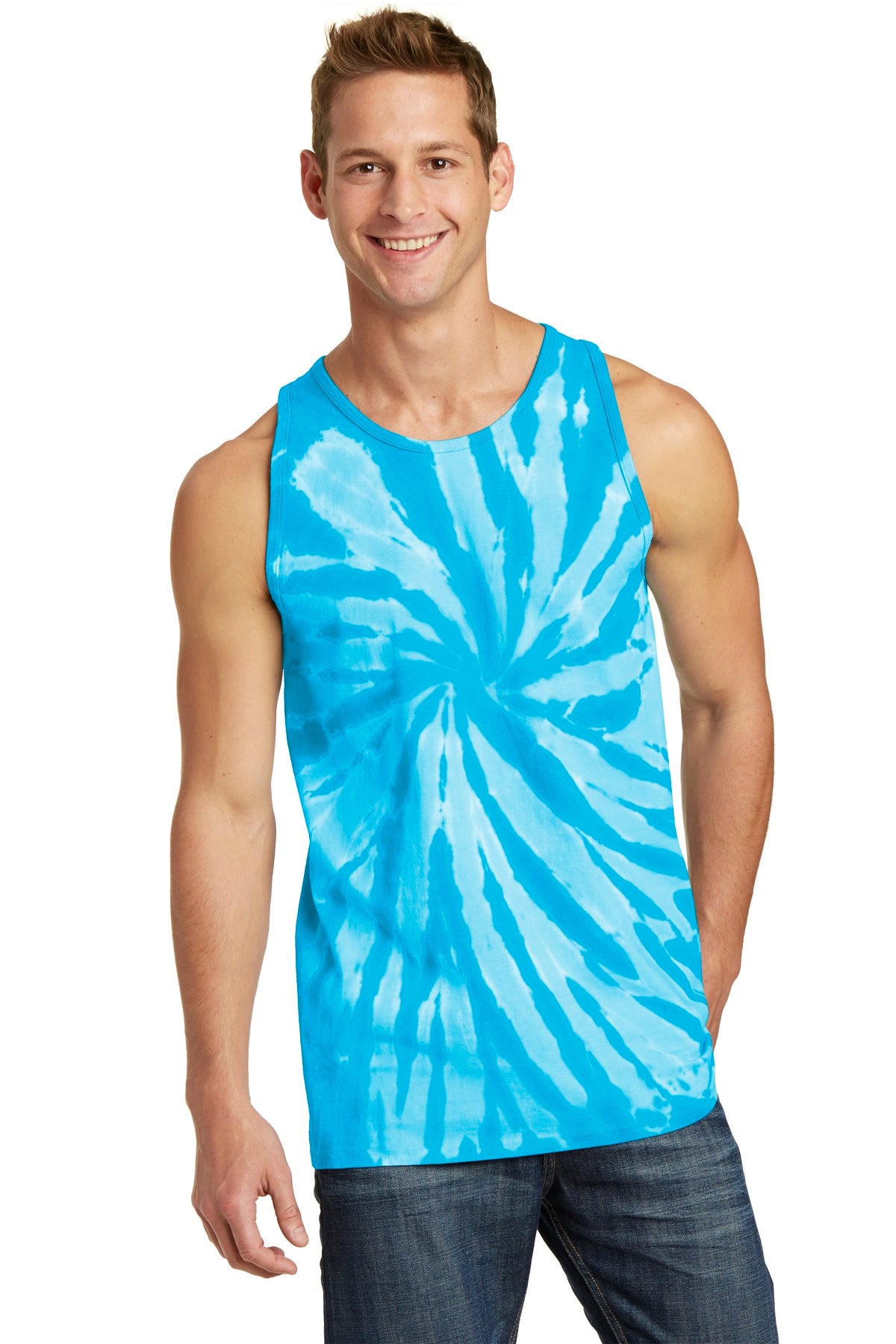 Port & Company Tie-Dye Tank Top.  PC147TT