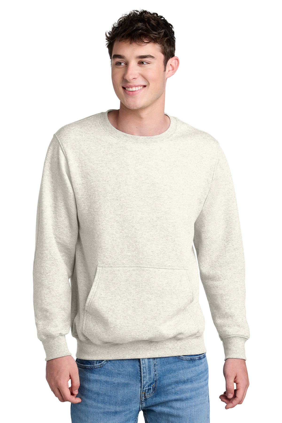 Port & Company Core Fleece Crewneck Pocket Sweatshirt PC78PKT