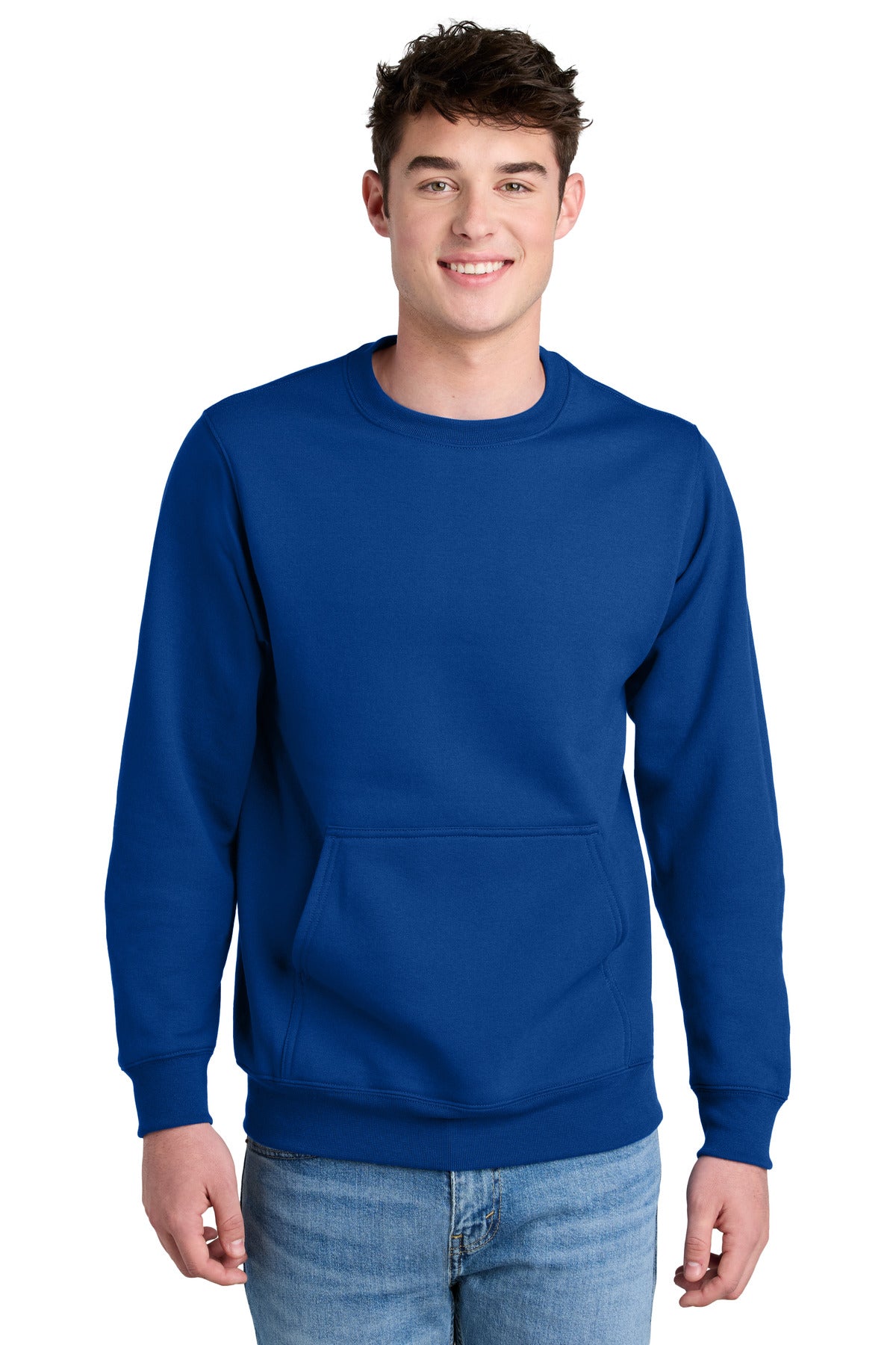 Port & Company Core Fleece Crewneck Pocket Sweatshirt PC78PKT