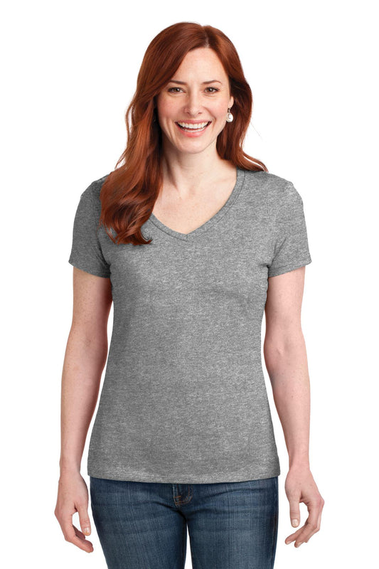 Hanes Women's Perfect-T Cotton V-Neck T-Shirt. S04V