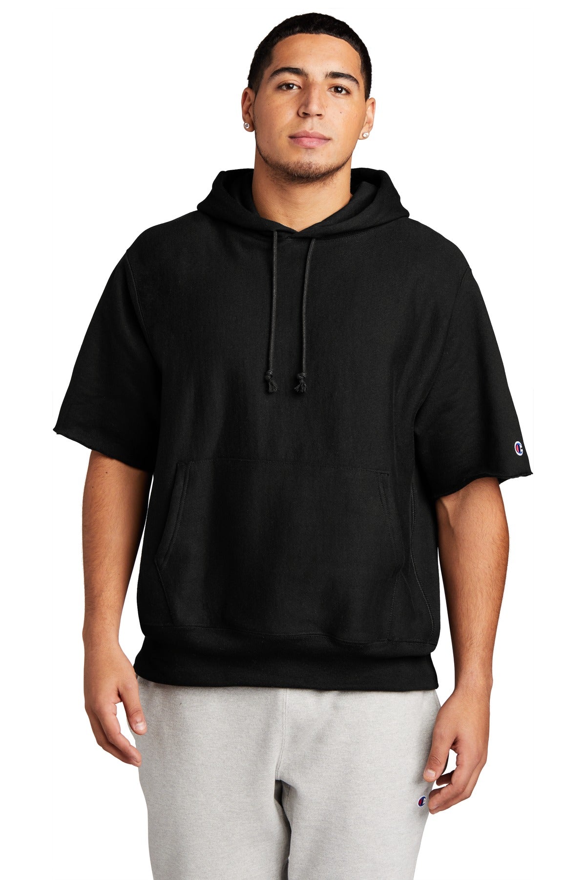 Champion   Reverse Weave   Short Sleeve Hooded Sweatshirt S101SS