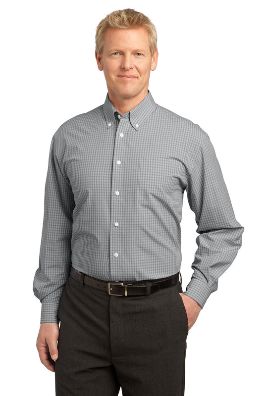 Port Authority Plaid Pattern Easy Care Shirt. S639