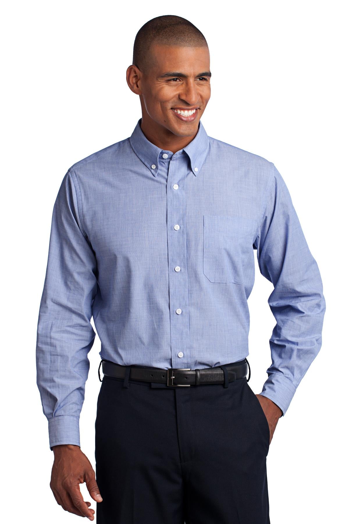 Port Authority Crosshatch Easy Care Shirt. S640