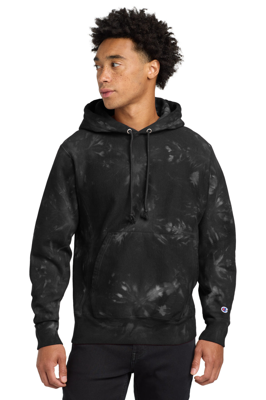 Champion  Reverse Weave  Scrunch-Dye Tie-Dye Hooded Sweatshirt. TDS101