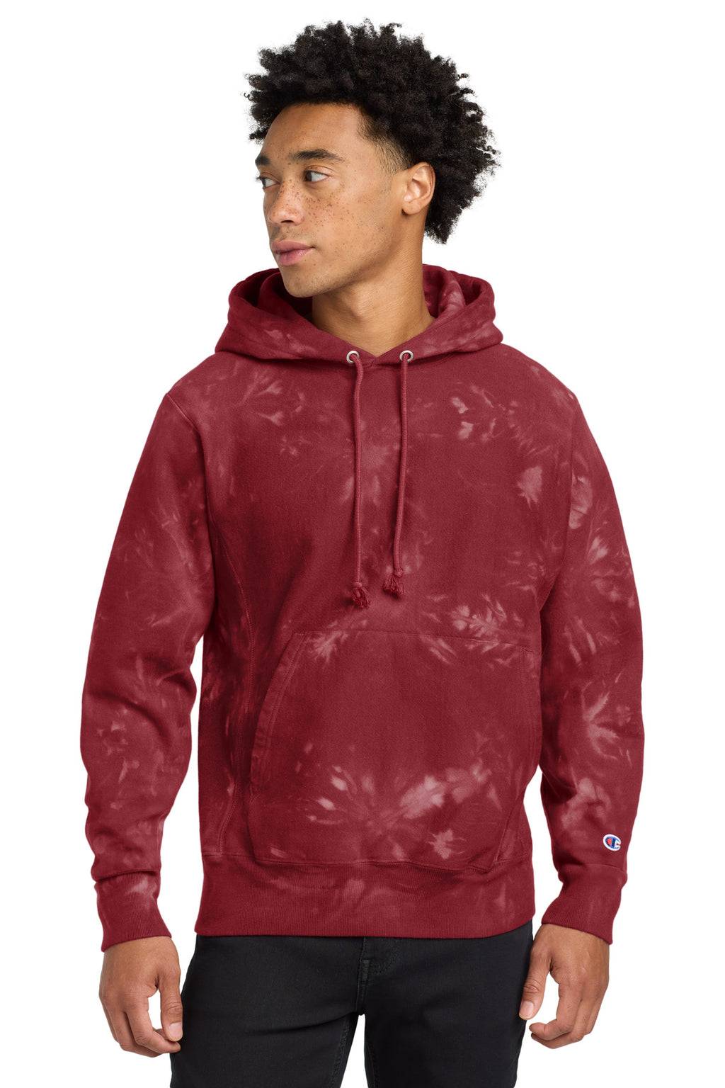 Champion  Reverse Weave  Scrunch-Dye Tie-Dye Hooded Sweatshirt. TDS101