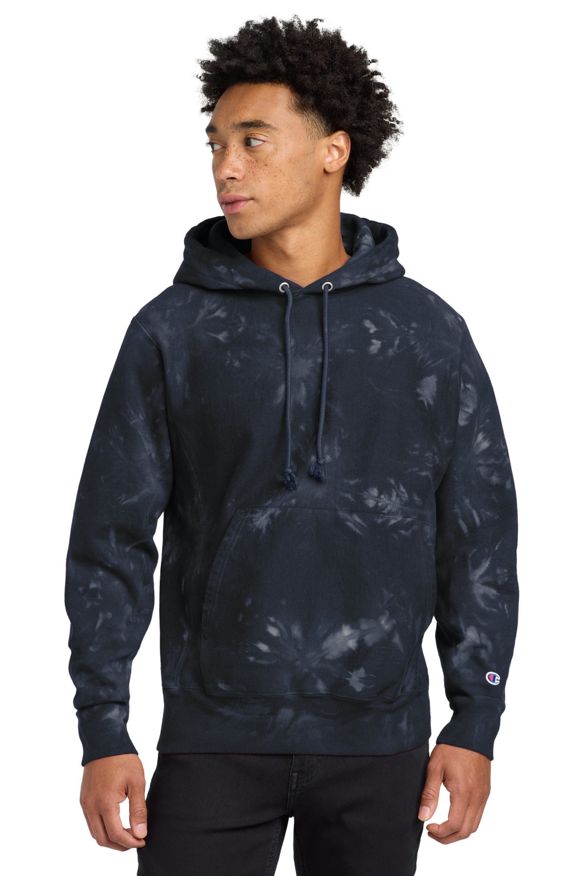 Champion  Reverse Weave  Scrunch-Dye Tie-Dye Hooded Sweatshirt. TDS101