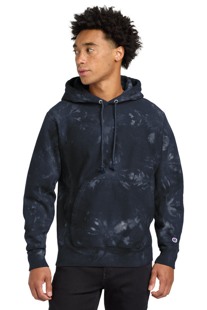 Champion  Reverse Weave  Scrunch-Dye Tie-Dye Hooded Sweatshirt. TDS101