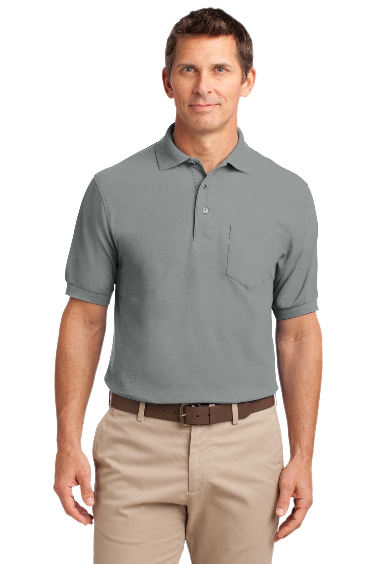 Port Authority Tall Silk Touch Polo with Pocket. TLK500P