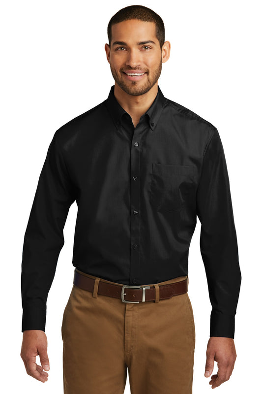 Port Authority Tall Long Sleeve Carefree Poplin Shirt. TW100