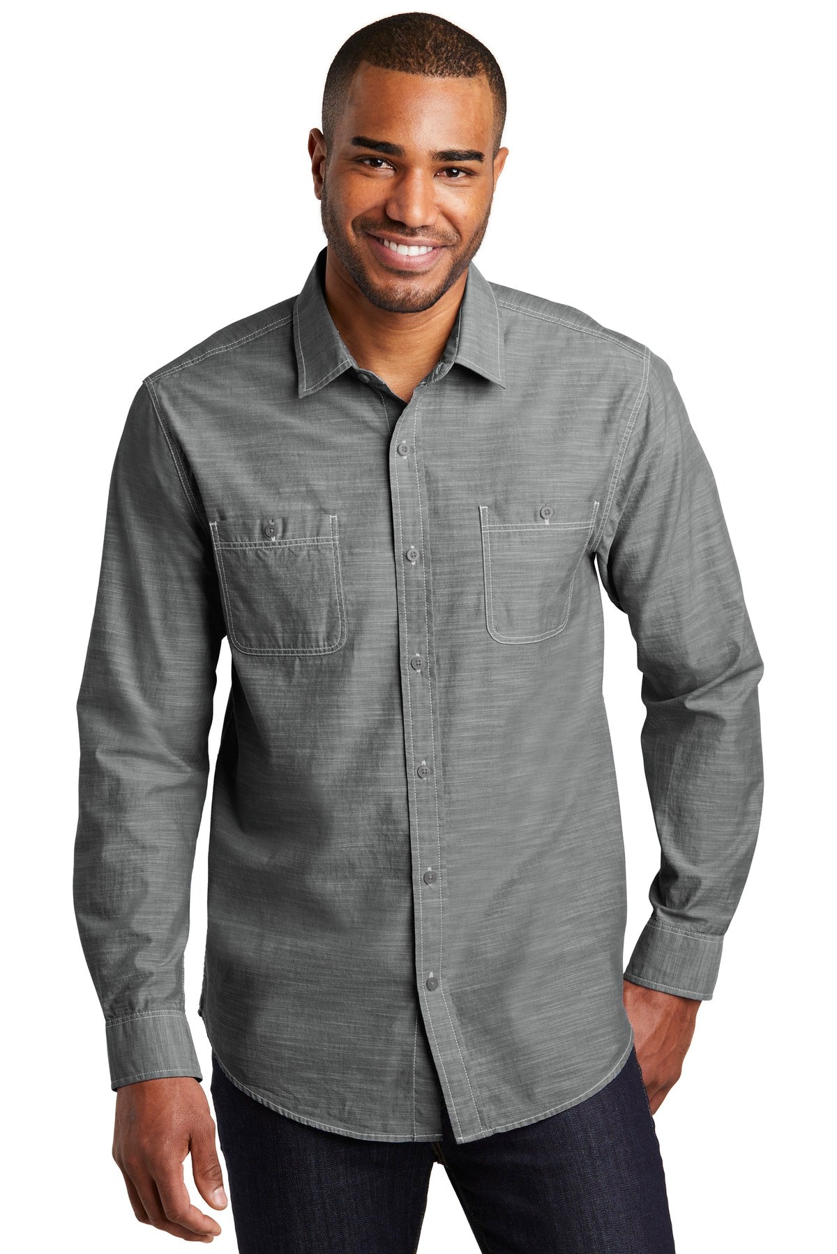 Port Authority Slub Chambray Shirt. W380