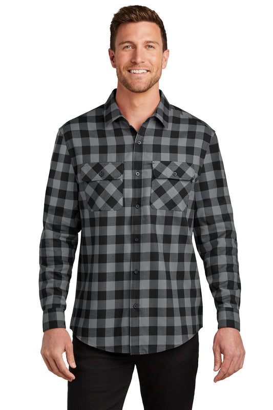 Port Authority Plaid Flannel Shirt. W668