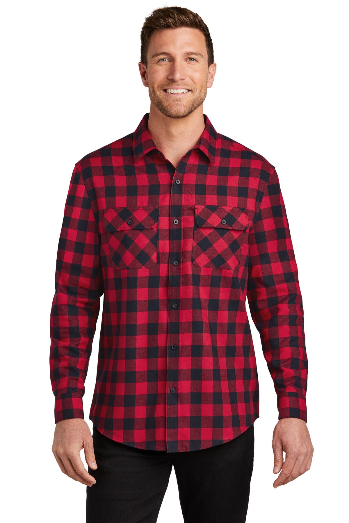 Port Authority Plaid Flannel Shirt. W668