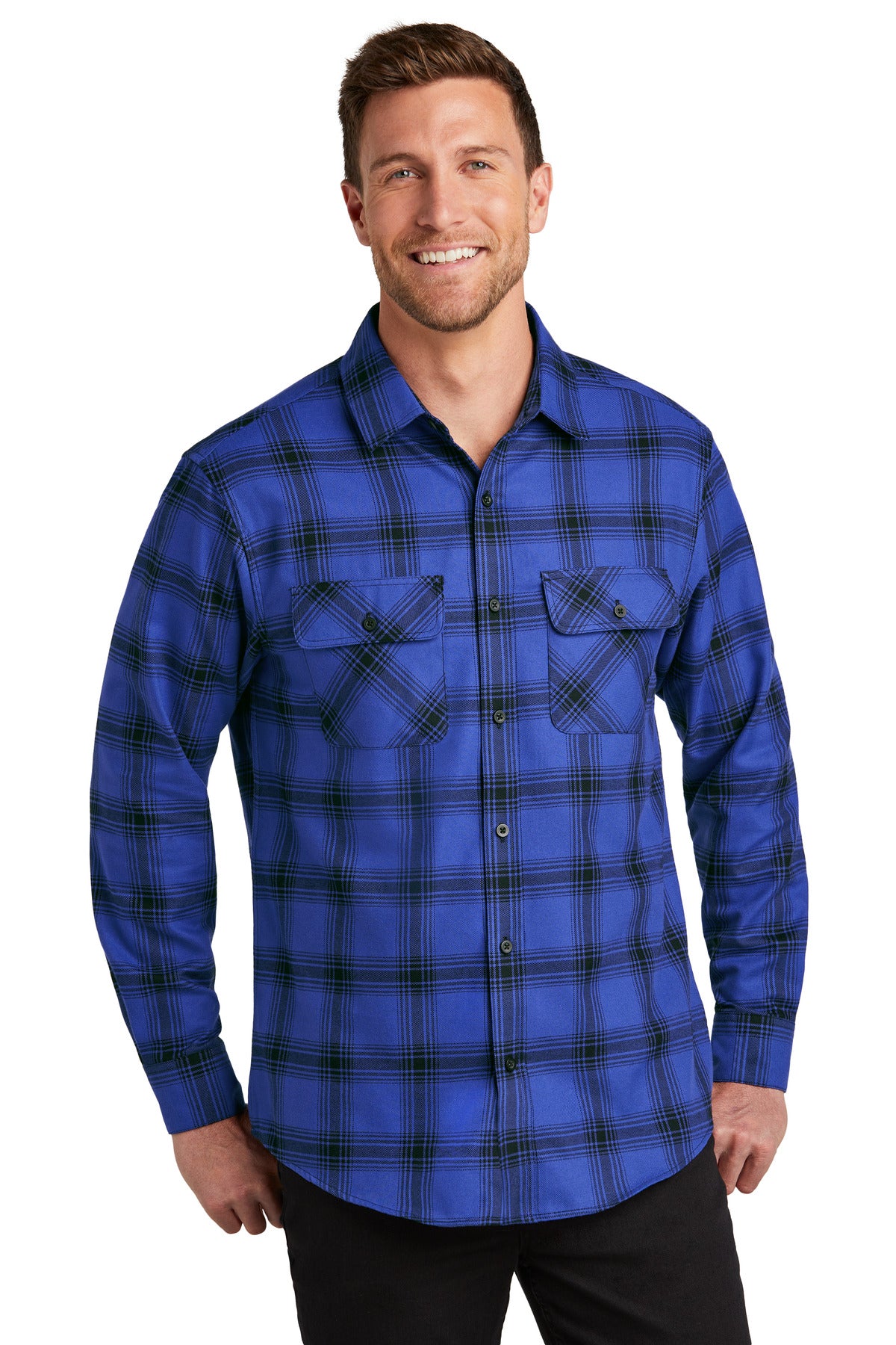 Port Authority Plaid Flannel Shirt. W668